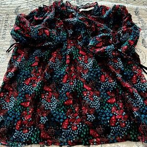 LOFT Multicolor Floral Blouse